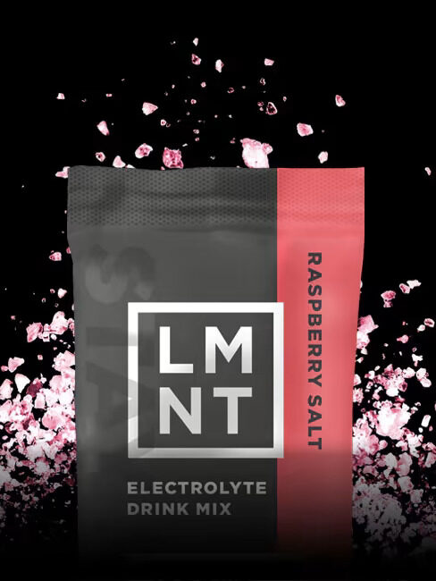 A close up of the LMNT Raspberry Salt.