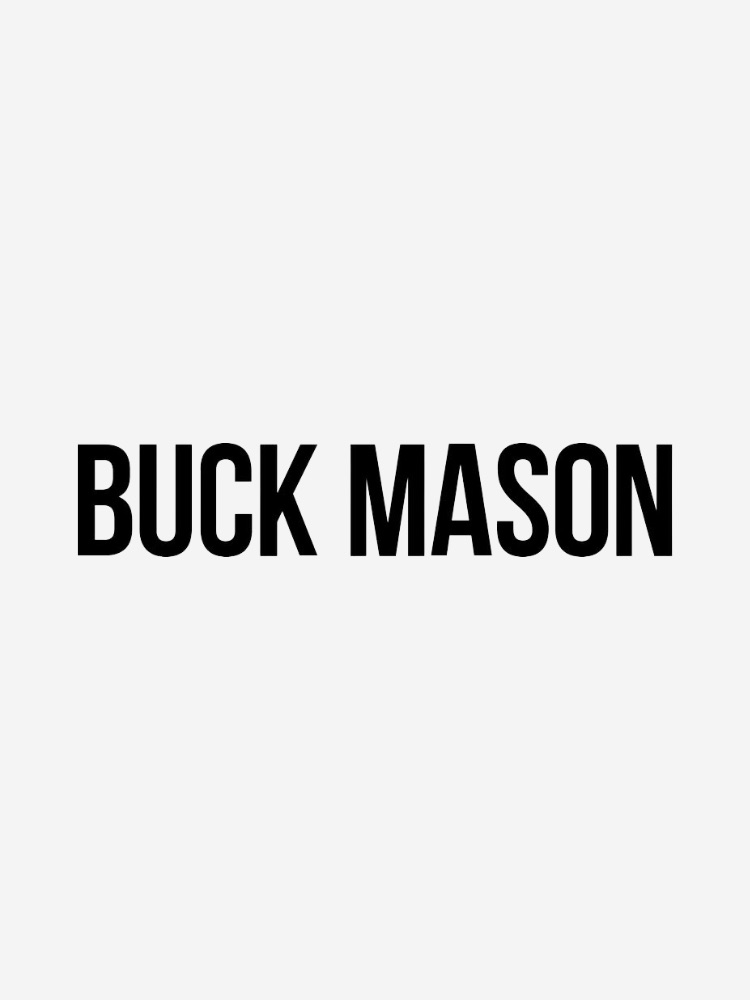 Text reading "BUCK MASON" in bold black letters on a plain white background.