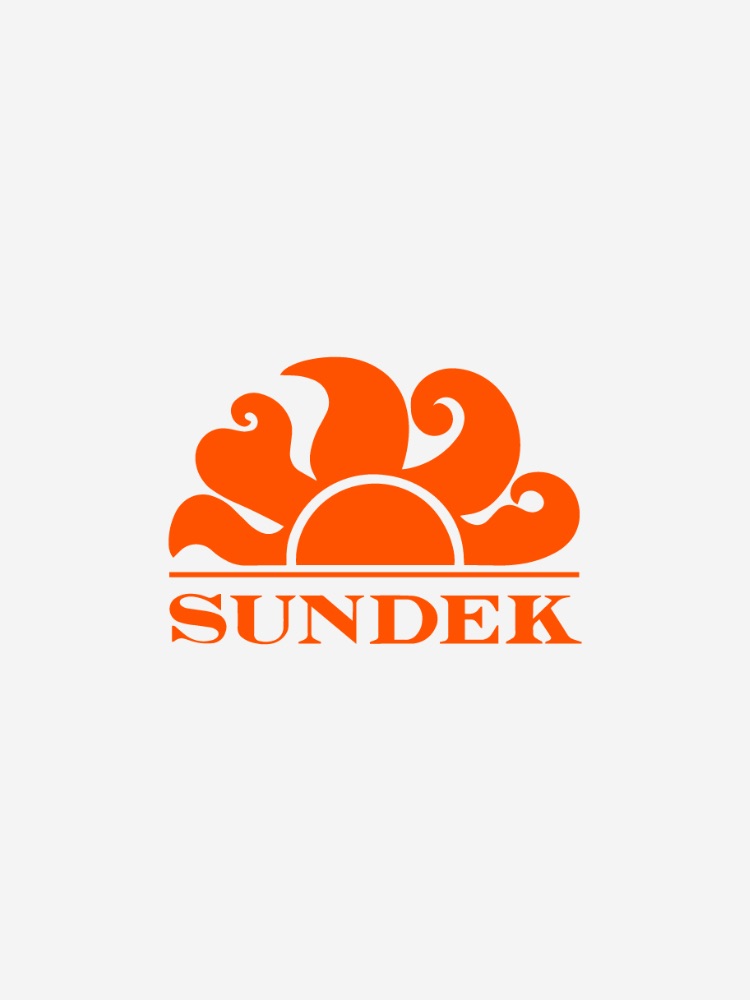 The image displays the Sundek logo featuring an orange sun with stylized, curving rays above the word "SUNDEK" in bold, uppercase letters.