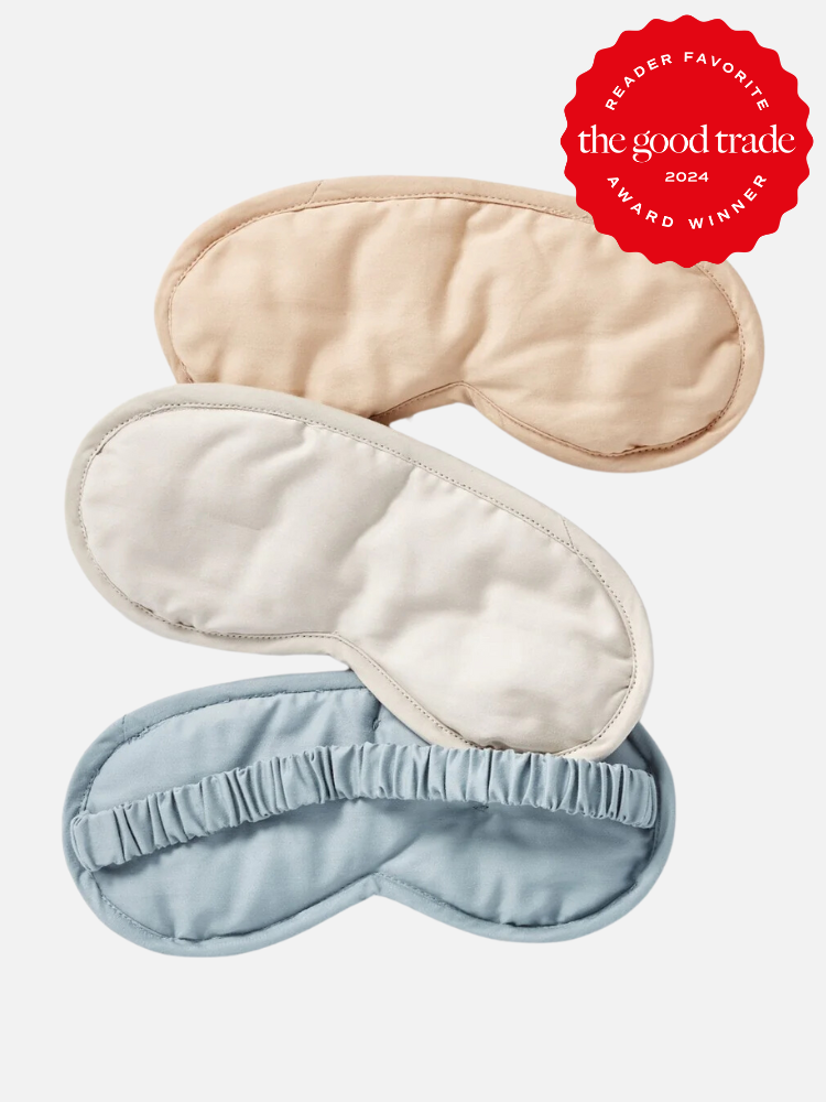 Three sleep masks from Coyuchi.