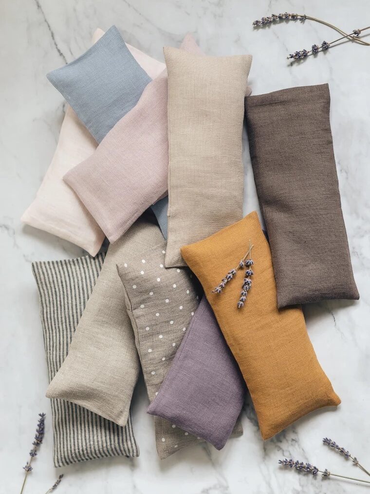 Cozy linen sleep masks.